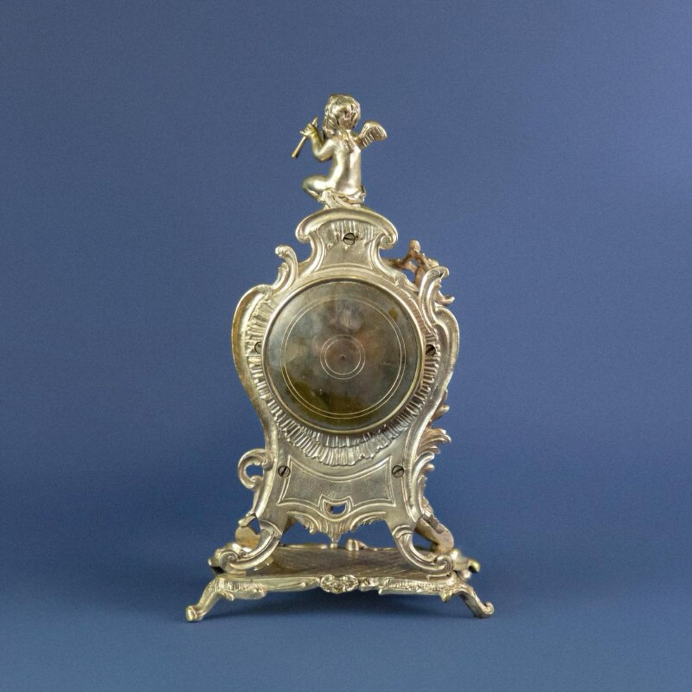 Антикварный каминный часовой гарнитур