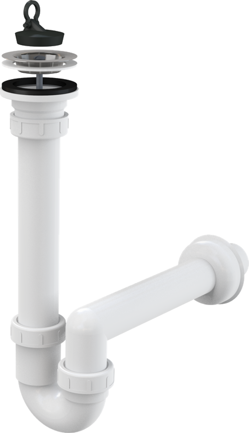 Сифон Alca Plast A800 40 мм трубчатый с нержавеющей peшeткой 70 мм