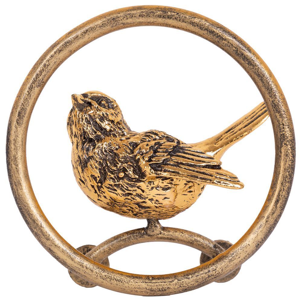 Ручка скоба мебельная Птичка Терра круглая левая Бронза