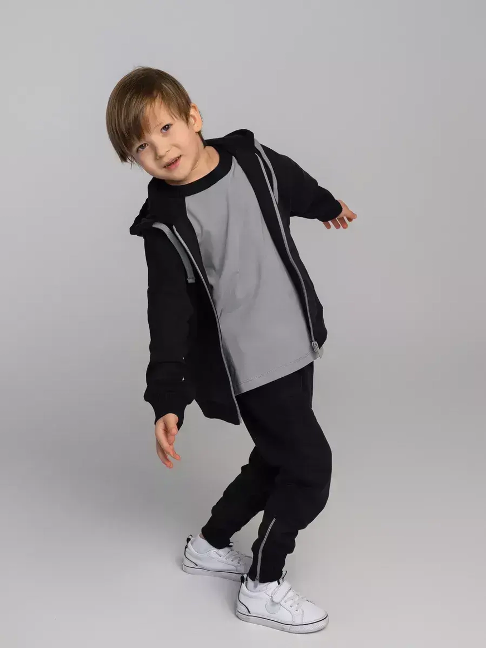 Костюм для мальчика в школу, олимпийка футболка и брюки