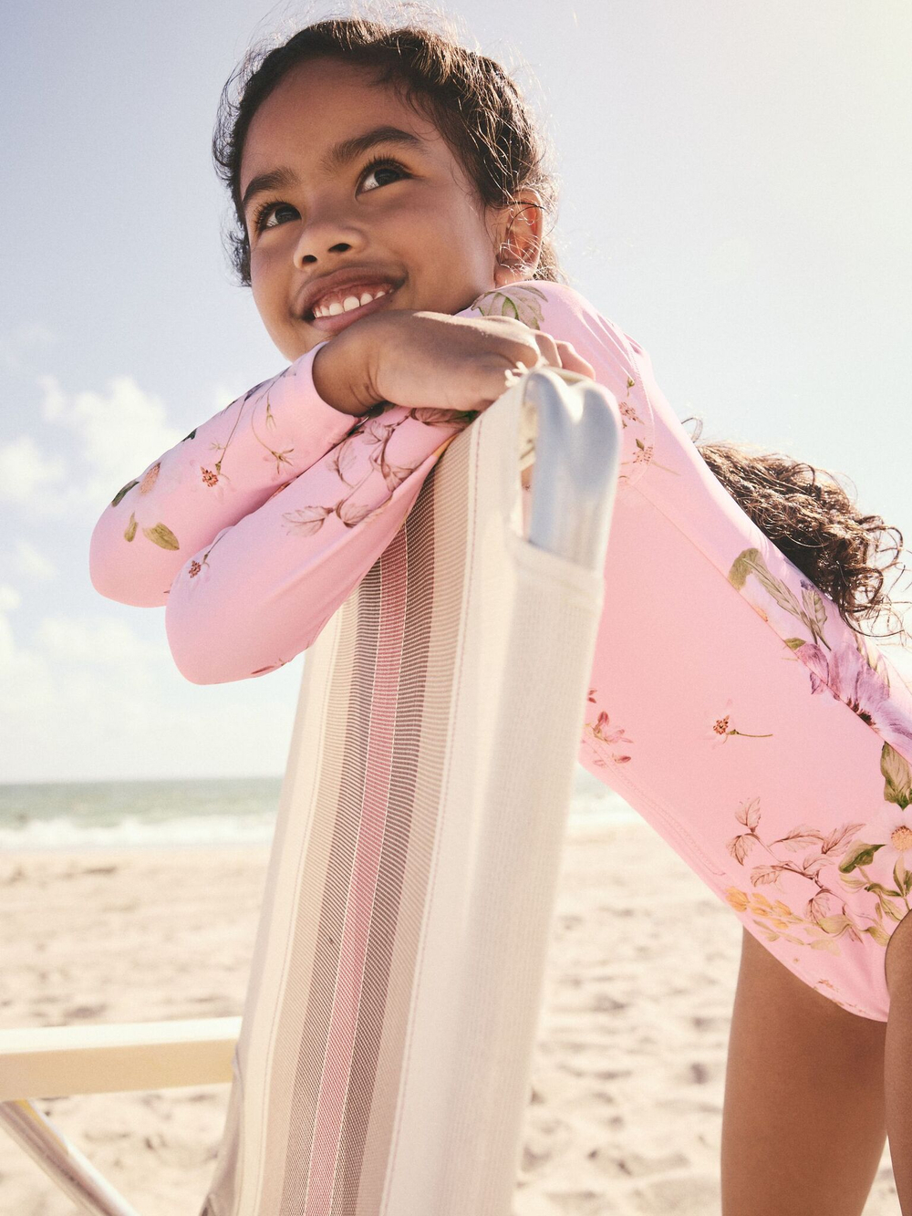 Купальник слитный для девочки Next E76-816, Розовый