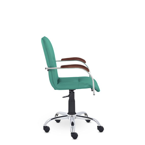 Кресло Самба GTP СН D8 (темный орех) Z34 (светло-зеленый)