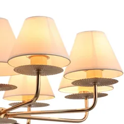 Люстра потолочная ILLUMICO E14  IL6197-9P-17 GD