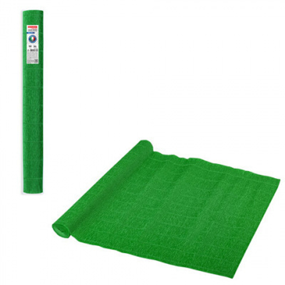 Бумага гофрированная (ИТАЛИЯ) 180 г/м2, зеленая (563), 50х250 см, BRAUBERG FIORE, 112629 И