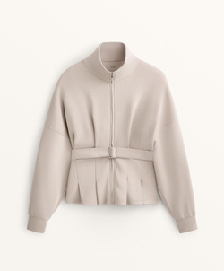 Oysho Мягкая куртка с поясом, темно-серый