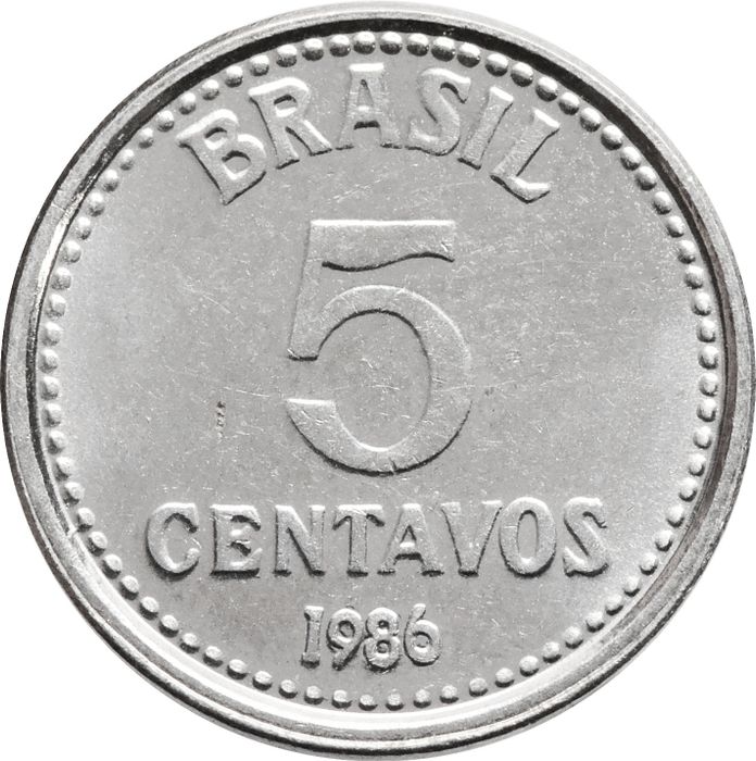 5 сентаво 1986 Бразилия