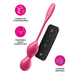 Малиновые вагинальные шарики с вибрацией 22,2см Satisfyer Love Birds 2