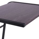 Стол BRABIX "Smart CD-012", 500х580х750 мм, ЛОФТ, на колесах, металл/ЛДСП ясень, каркас черный, 641881