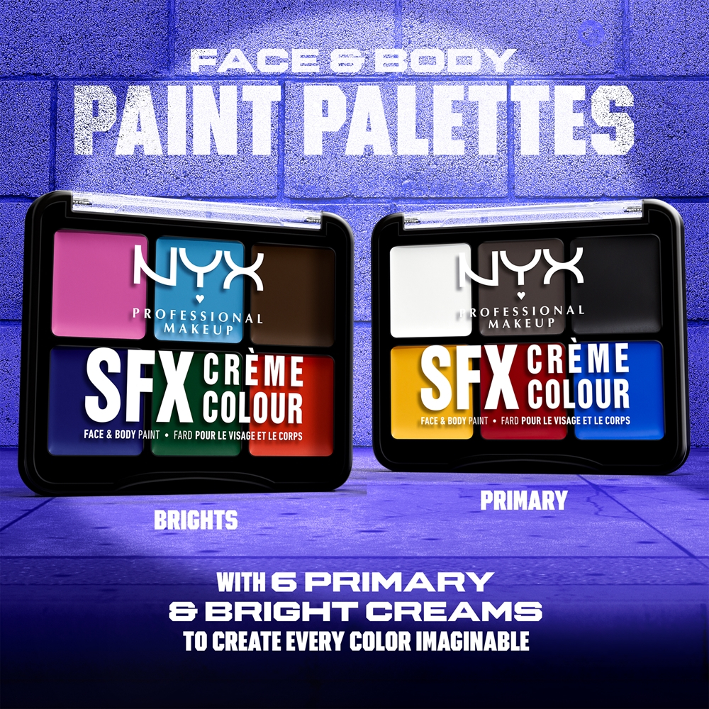 NYX Professional Makeup Halloween SFX Paints - Палетка многофункциональная для тела и лица оттенок 02 Secondary, 6 g