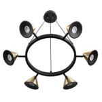 8233/6 COMFI LN25 209 черный/золото, металл Подвесной светильник GU10 LED 6*7W 220V LAMINA