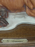 Статуэтка. Фарфор. Собака Такса. Capodimonte. Италия
