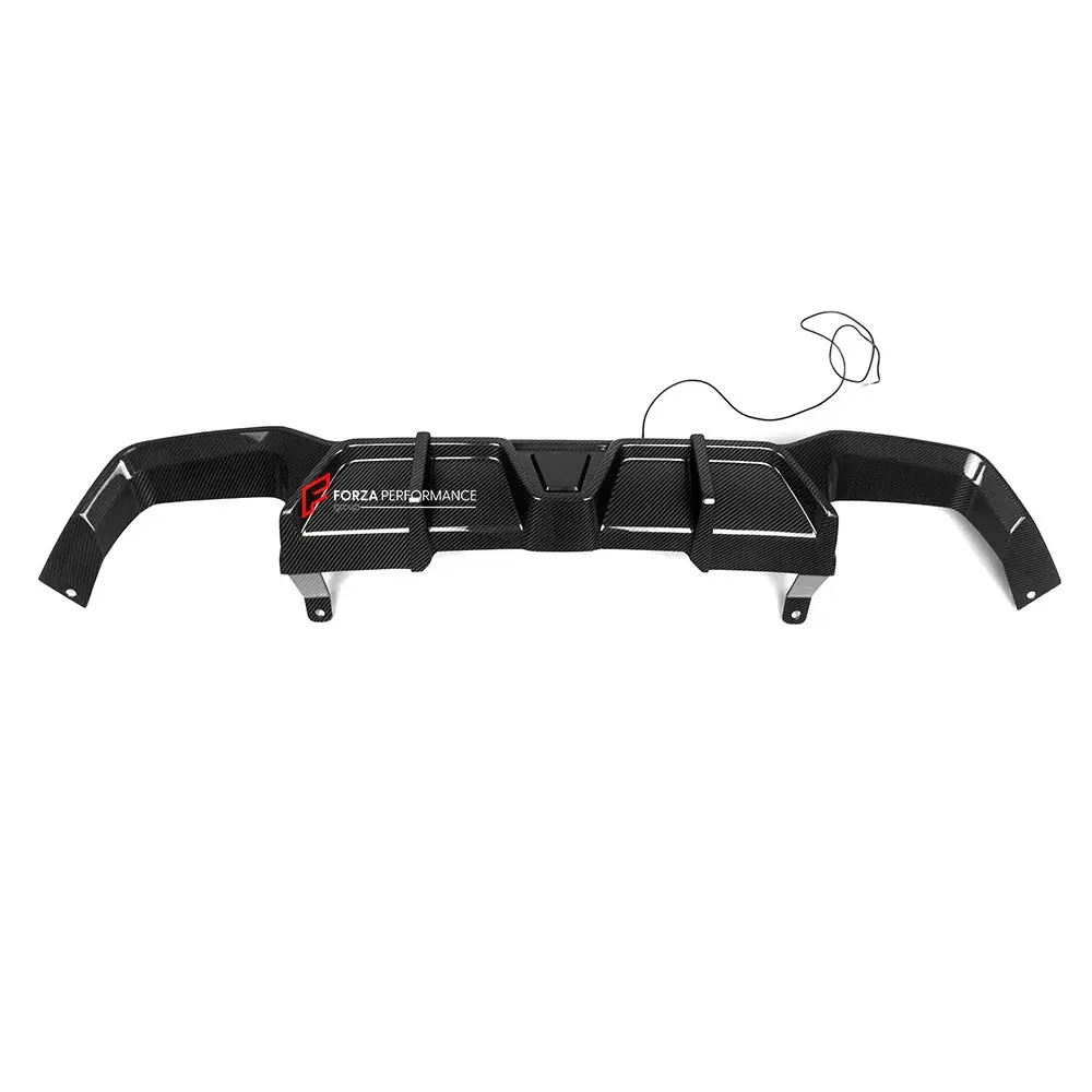 Карбоновый диффузор заднего бампера со стоп-сигналом для BMW X4M F98 Рестайлинг 2022+ БМВ