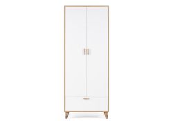 Шкаф Эго Шк-1 на ножках дуб крафт золотой / белый глянец