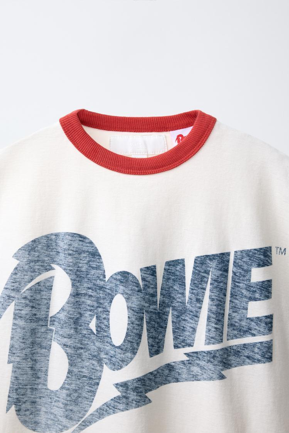 ZARA ФУТБОЛКА С ПРИНТОМ BOWIE™, ЭКРЮ