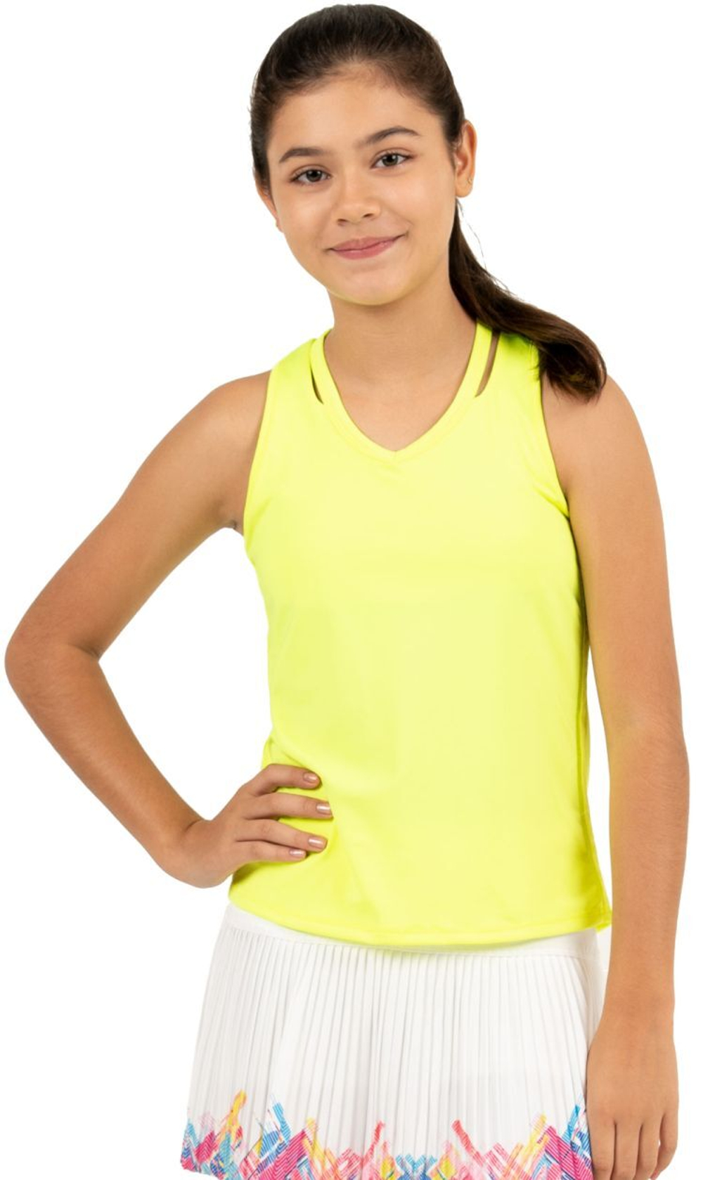 Футболка для девочки Lucky in Love Core V-Neck Cutout Tank Girls - Yellow