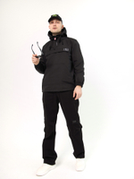 Анорак мужской без утеплителя черный Город Горький