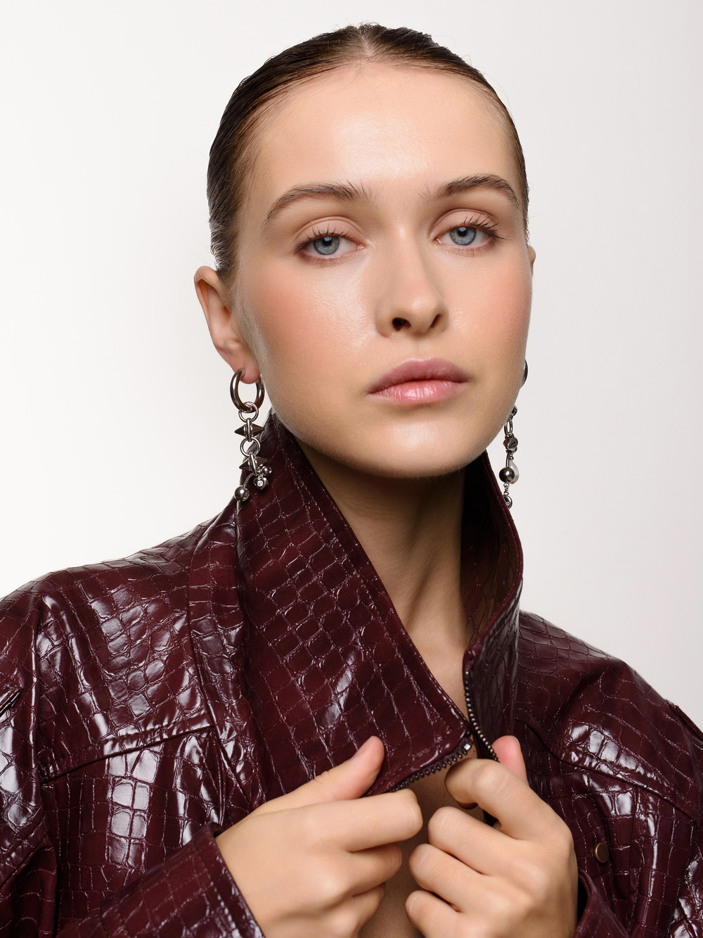 Серьги "Piercing thorn pearl"