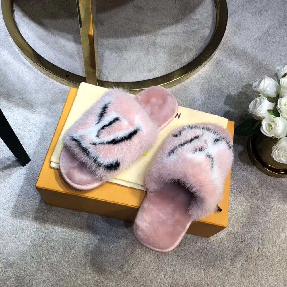 Louis Vuitton Fur Slide