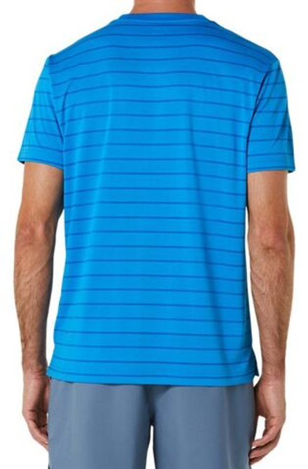 Мужская теннисная футболка Asics Court Stripe SS Top - небесный