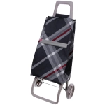 Тележка хозяйственная с сумкой (93*40*30см, колеса 15см,грузоподъемность до 40 кг) черная