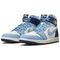 Jordan Air Jordan 1 Подвесные баскетбольные кроссовки с высоким верхом Сине-белые женские