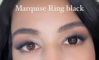 Черные Цветные линзы (ободочные ) Marquise Ring black / Натуральные чёрные линзы для темных и светлых глаз