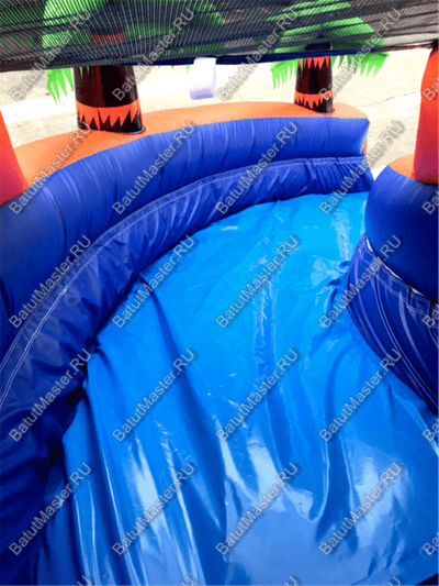 Коммерческий надувной водный батут с бассейном «Домик у моря» 10*7*5 м