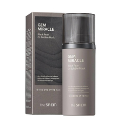 THE SAEM Black Pearl Маска кислородная с экстрактом жемчуга Gem Miracle Black Pearl O2 Bubble Mask