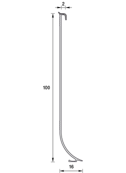 Плинтус для линолеума Идеал 006 Темно-серый 2200 мм