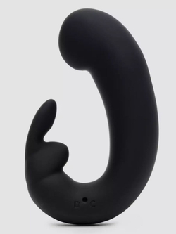 Черный мини-вибратор кролик Sensation Rechargeable G-Spot Rabbit Vibrator - 11,4 см.