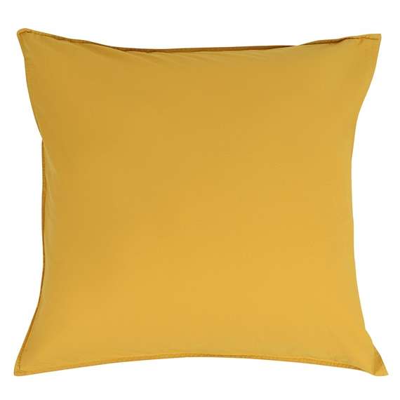 Набор из двух наволочек горчичного цвета из органического стираного хлопка из коллекции essential, 70х70 см