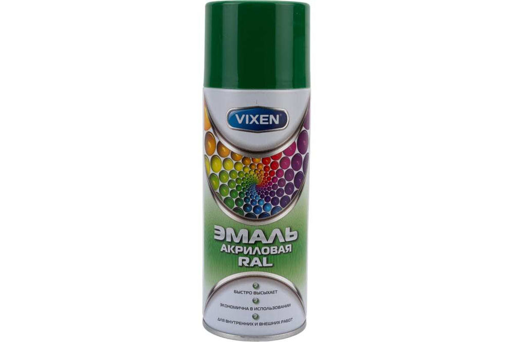 Эмаль акриловая Vixen RAL6002 лиственно-зеленый (520мл) аэрозоль