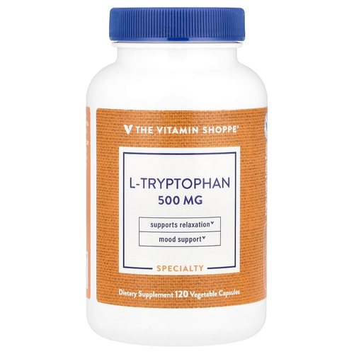 The Vitamin Shoppe, L-триптофан, 500 мг, 120 растительных капсул