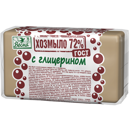 Мыло хозяйственное Весна с глицерином 72% 140 гр