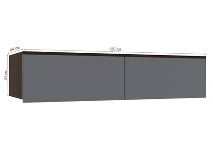 Шкаф Woodville Роут венге, графит софт