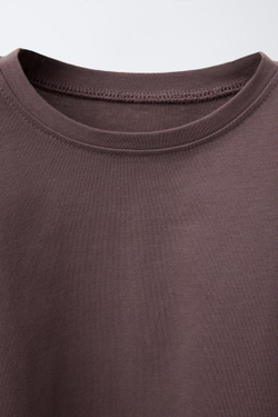 ZARA НАБОР ИЗ ТРЕХ ОДНОТОННЫХ ФУТБОЛОК, ЦВЕТ МОРСКОЙ ВОЛНЫ