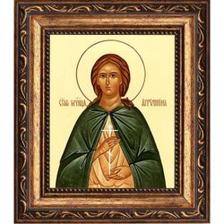 Агриппина (Аграфена) Римляныня, мученица. Икона на холсте.