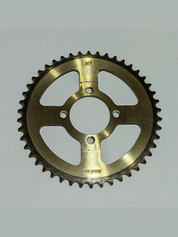 Звезда ведомая задняя 420-46T для мотоцикла, питбайка, мопеда (сталь, закаленные зубья, венец)