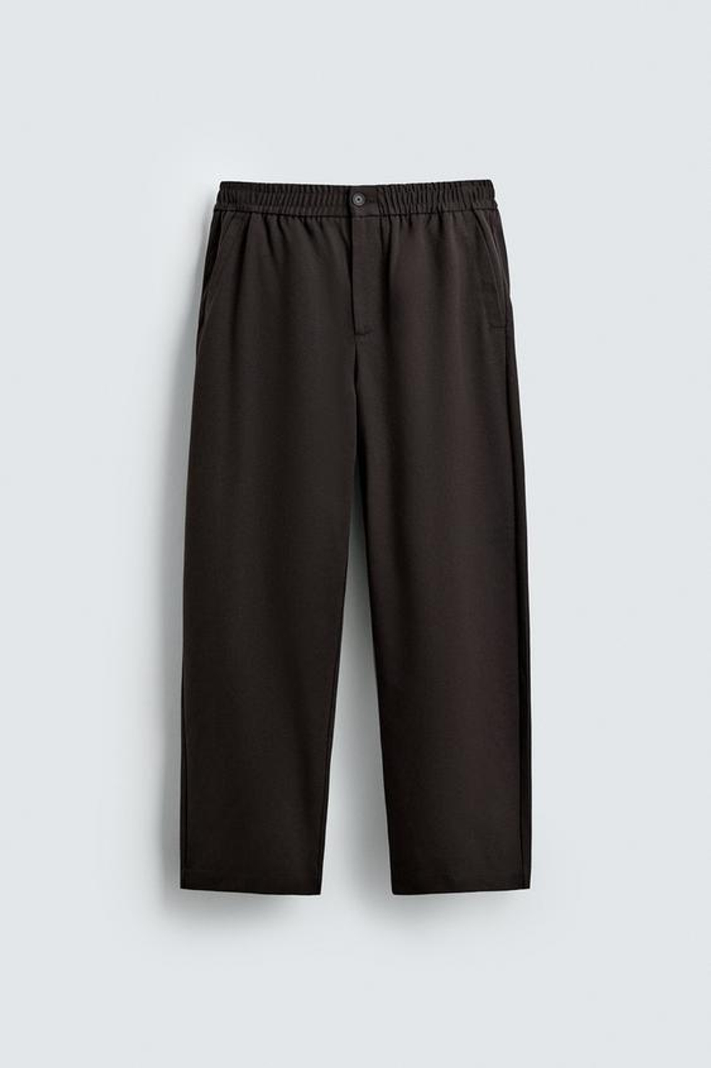 ZARA БРЮКИ-ДЖОГГЕРЫ КЛАССИЧЕСКОГО КРОЯ, КОРИЧНЕВЫЙ