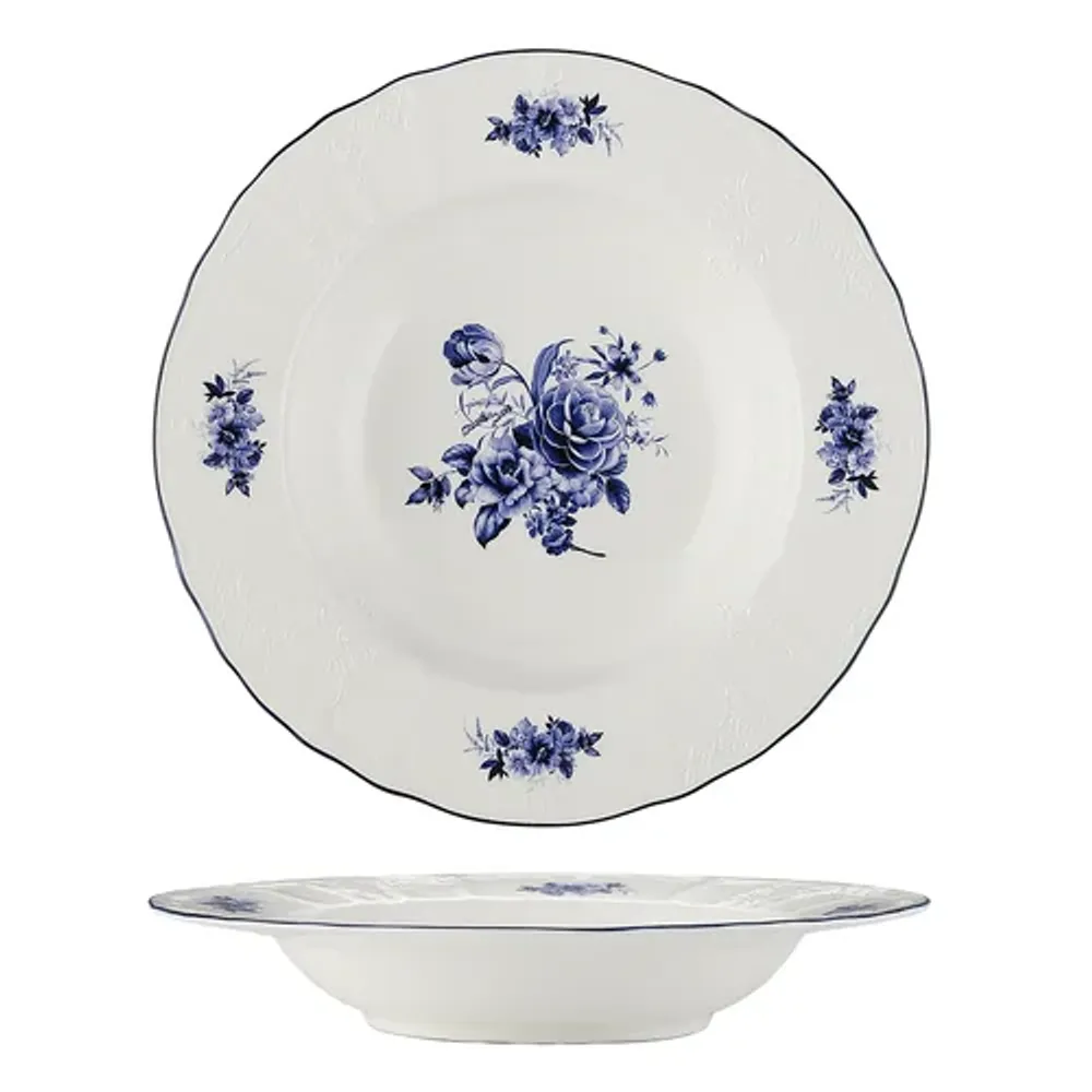 Тарелка глубокая 300 мл d 23 см h4 см Blue Flower P.L. Proff Cuisine [6]