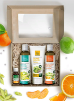 Подарочный косметический набор ЛЕМОНГРАСС AROMA MANIA ТМ (шампунь, кондиционер, скраб, эфир масло апельсина)