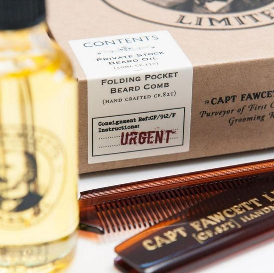 Подарочный набор Captain Fawcett Beard Oil (CF.332) & Folding Pocket Beard Comb (CF.82T)