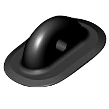 Крепление леера проходного типа Чёрная Овальное 1шт Патриот