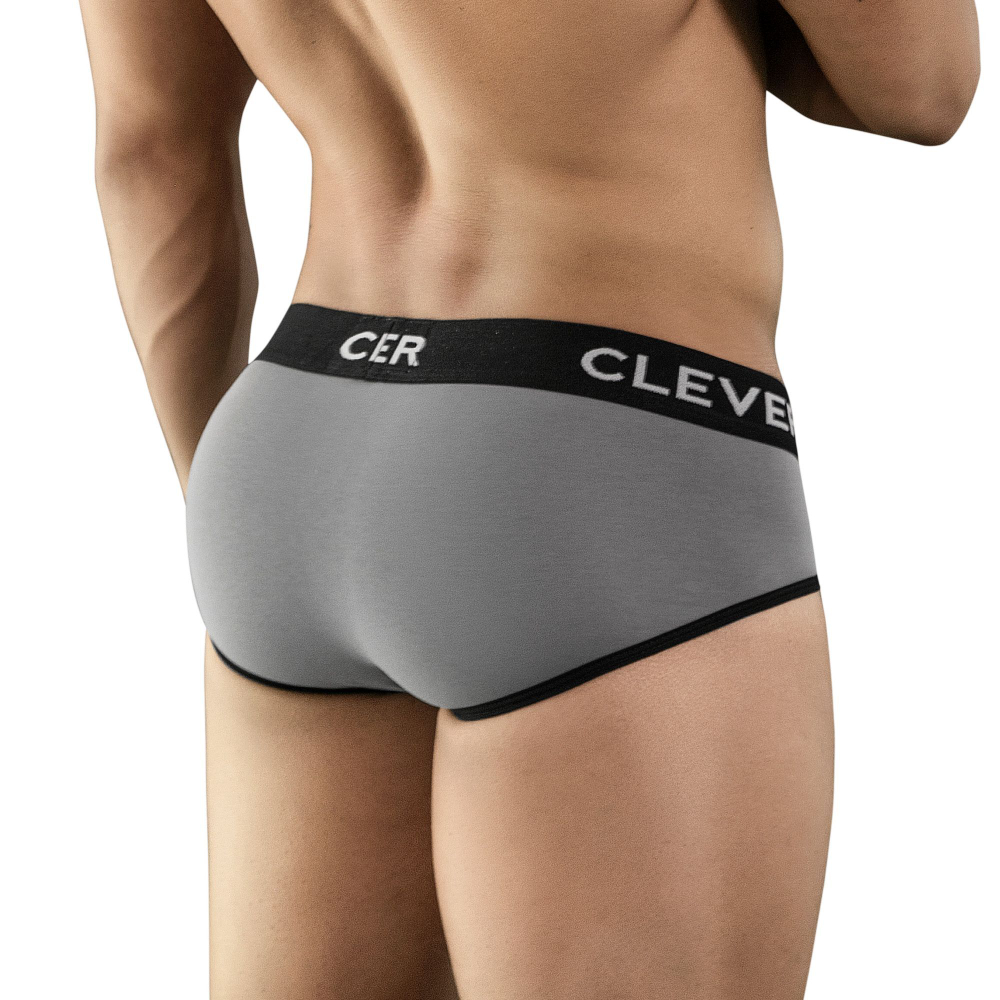 Серые хлопковые трусы-брифы Clever Piping Brief