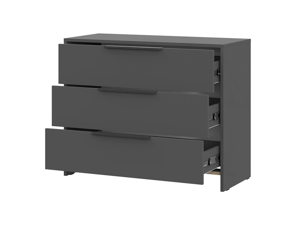 Камелия 1 комод 3 ящика (серия 2) / Графит