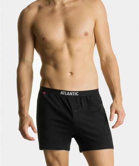 Трусы (2 шт) мужские семейные Atlantic 2MBX-025, черный + голубой