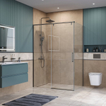 Душевой уголок BelBagno SOFT_CLOSE-1-AH-1 130х90 стекло прозрачное/профиль оружейная сталь