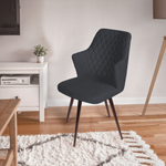 Стул поворотный на 360 градусов Hunt ромб, бархат 03 / чёрный конус