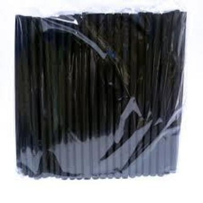 Трубочки для коктейля прям. L-240 d-8 150шт черн.