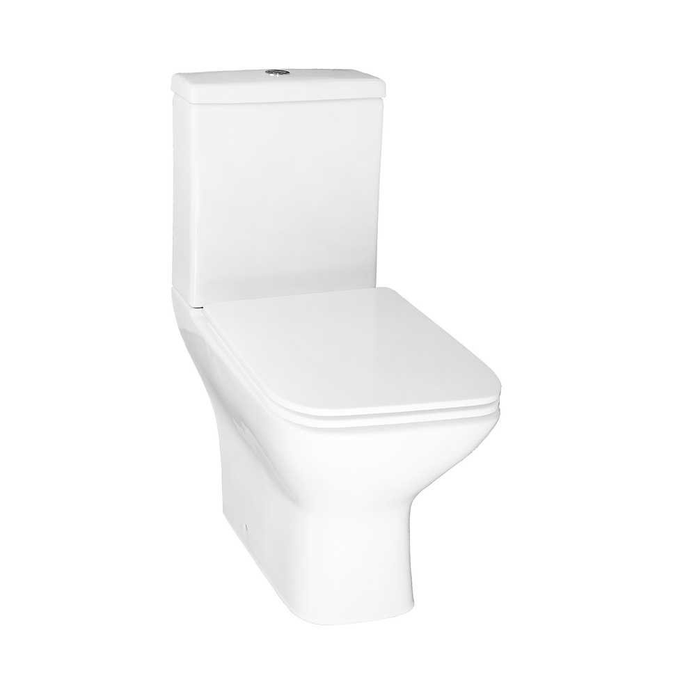 Azario Iris  напольный безободковый унитаз с сиденьем дюропласт микролифт.600*380* 77,5  мм (2 места)